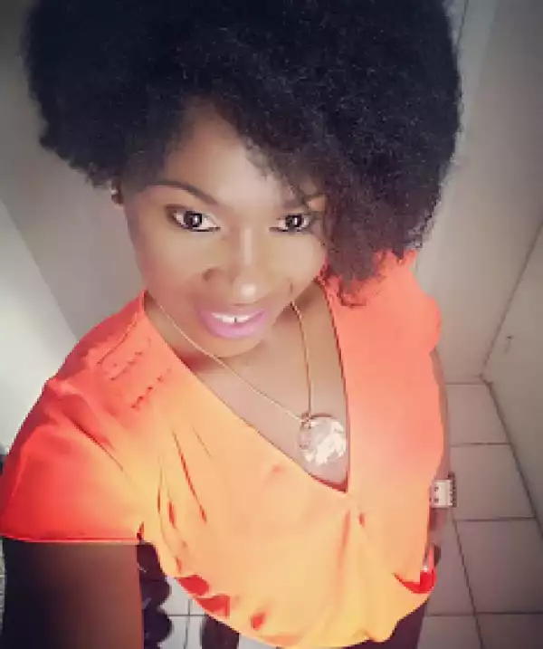 Uche Jombo shows off her natural hair